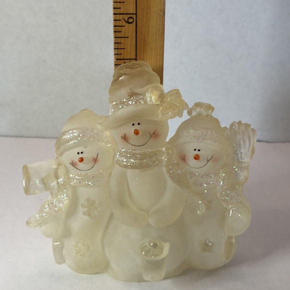 Frosted Glitter Snowmen Light Up Color Changing Winter Holiday Figure Decoration - Picture 6 of 7